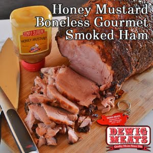 Honey Mustard Boneless Gourmet Smoked Ham | DEWIG MEATS