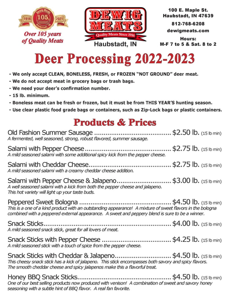 deer processing business plan